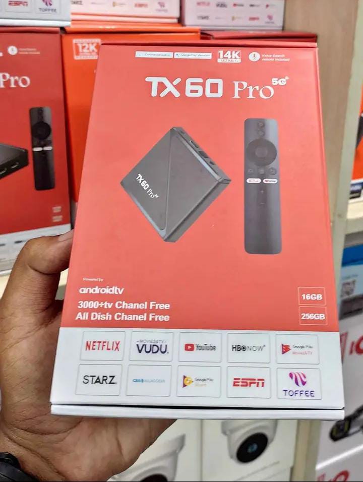 TX60 Pro 14K Ultra HD Smart Android TV Box with Voice Control Remote