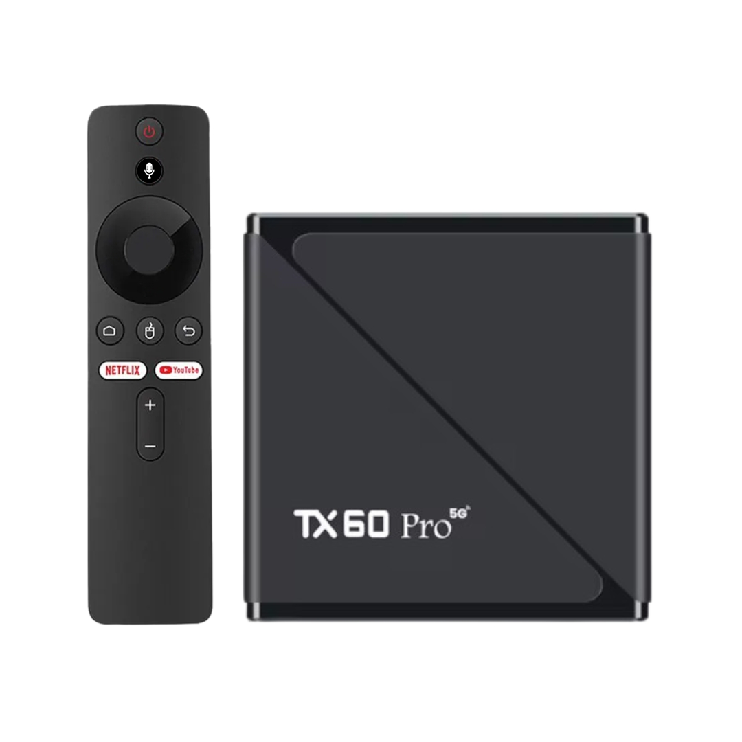 TX60 Pro 24K Ultra HD Smart Android TV Box with Voice Control Remote